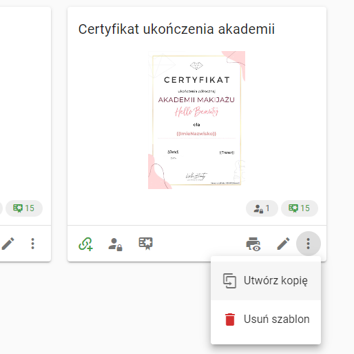 Klonowanie szablonów